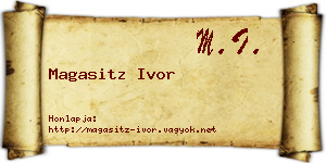 Magasitz Ivor névjegykártya